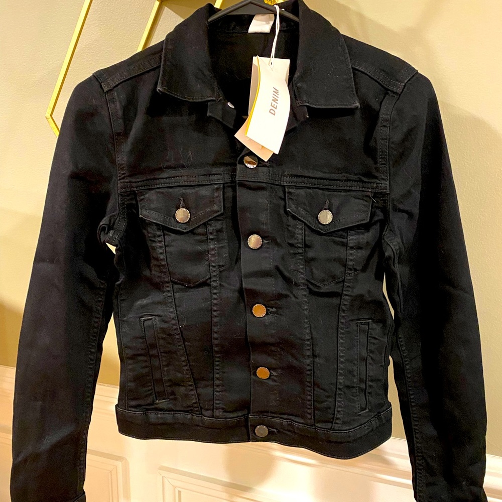 Brand new with tags black denim jacket from H&M